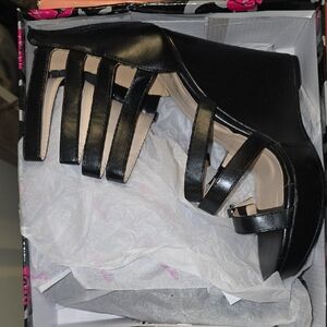 Eye Candy Black Strappy Heels